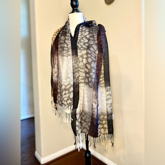 Scarf multicolour Embellished sparkling in silver - Picture 10 of 12